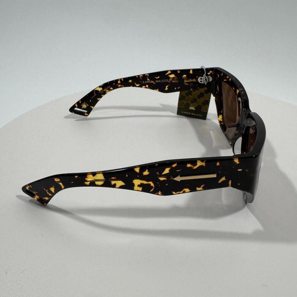 Karen Walker 57mm Cat Eye Dark Tortoise Brown Acetate Sunglasses with Case New - Picture 4 of 8